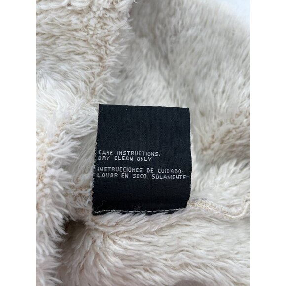 Mudd Womens White Faux Suede Hooded Jacket Faux Fur Trim & Zip Closure - Picture 9 of 9